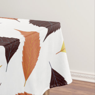 Nappe Monogramme personnalisé Motif de feuilles automnal