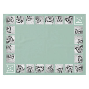 Nappe Monogramme personnalisé photo Collage de photo un