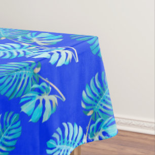 Nappe Monstera Brise Bleu Cobalt