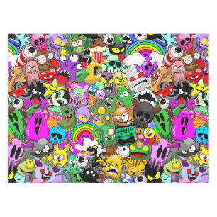Nappe Monstres caractères mignons Motif d'Halloween