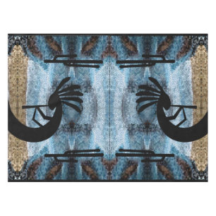 Nappe Mosaïque du sud-ouest de Kokopelli Blue 52 x 70