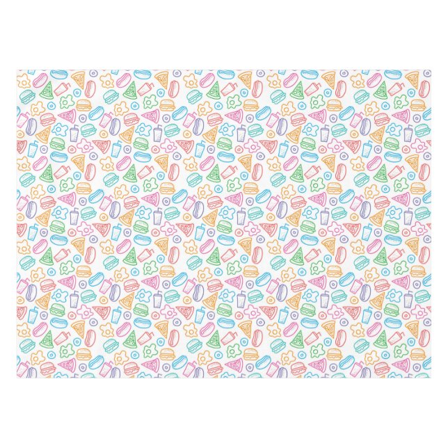 Nappe Motif 2 d'aliments de préparation rapide (Devant (Horizontal))