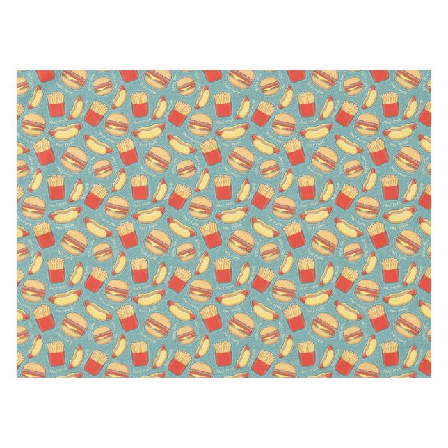 Nappe Motif 3 d'aliments de préparation rapide (Devant (Horizontal))
