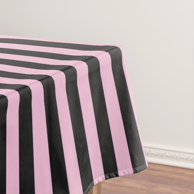 Nappe Motif à bande noire rose (In Situ)