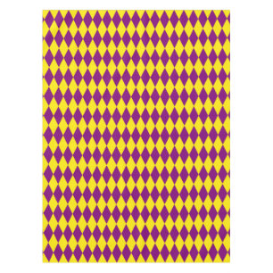 Nappe Motif à carreaux en harlequin jaune et violet