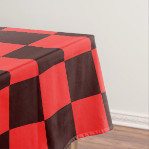 Nappe Motif à carreaux rouges et noirs gras