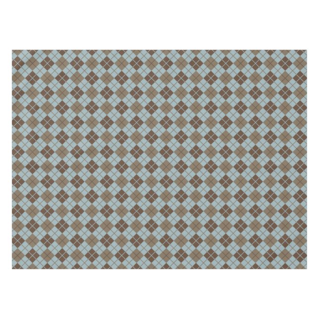 Nappe Motif à motifs de losanges dans le bleu et le (Devant (Horizontal))