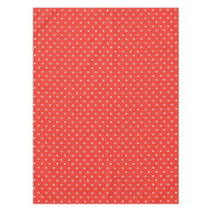 Nappe Motif à pois rouges sur fond uni