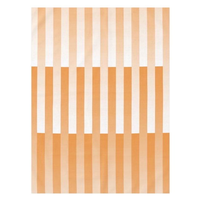 Nappe Motif à rayures blanches orange (Devant)