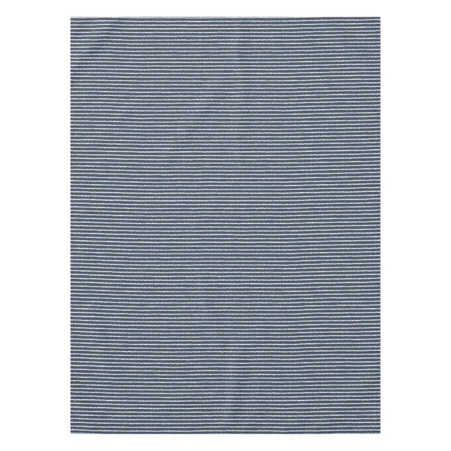 Nappe Motif à rayures bleu foncé et blanc (Devant)