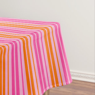 Nappe Motif à rayures verticales rose et orange