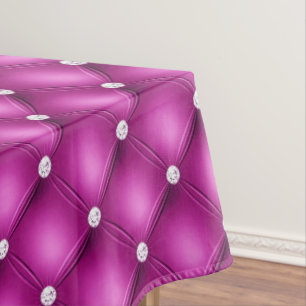 Nappe Motif à tufté en diamant rose de luxe