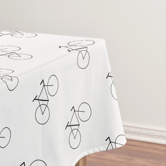 Nappe Motif à vélo en blanc classique Élégant (In Situ)