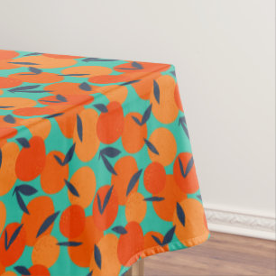 Nappe Motif Abstrait de fruits orange