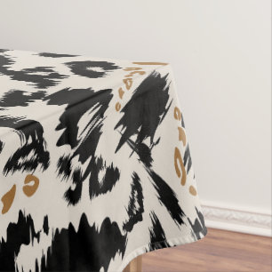 Nappe Motif abstrait de léopard africain bohème 