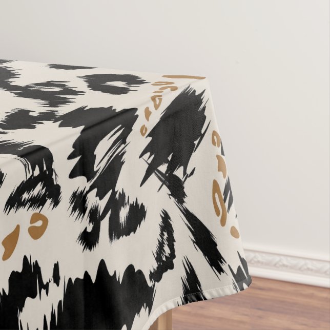 Nappe Motif abstrait de léopard africain bohème  (In Situ)