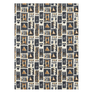 Nappe Motif Abstrait en tissu de boue