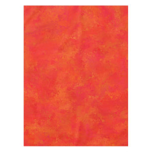 Nappe Motif Abstrait Orange Rouge