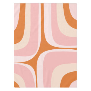 Nappe Motif Abstrait rétro Groove rose et orange