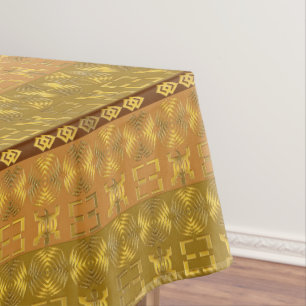 Nappe motif africain ethnique avec des simbols d'Adinkra