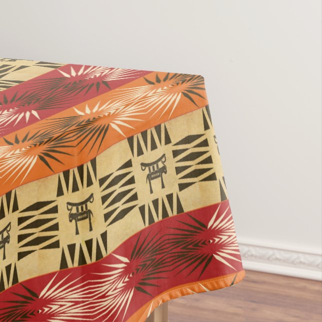 Nappe motif africain ethnique avec simbols. (In Situ)