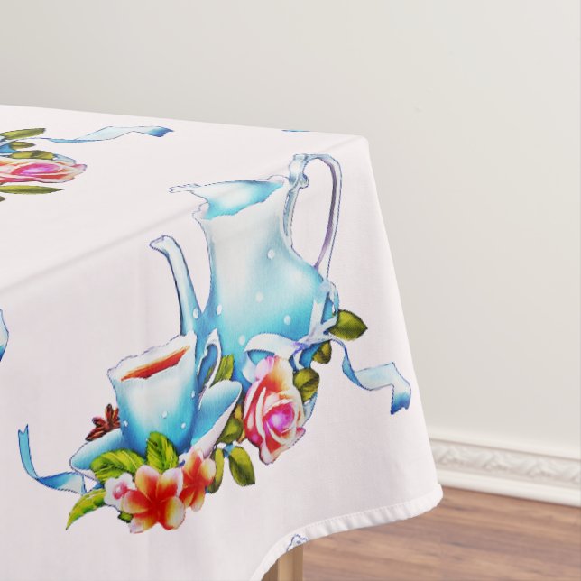 Nappe Motif aquarelle après-midi Tea Party (In Situ)