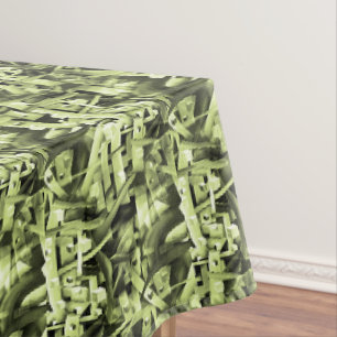 Nappe Motif aquarelle en vert Abstrait contemporain