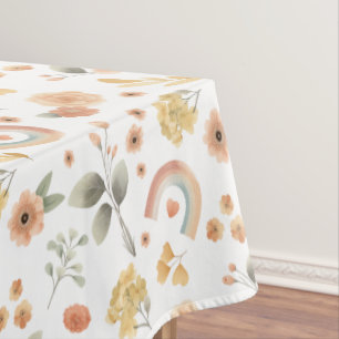 Nappe Motif arc-en-ciel Boho aquarelle