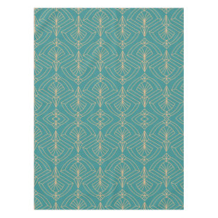 Nappe Motif Art Déco avec des formes géométriques dorées