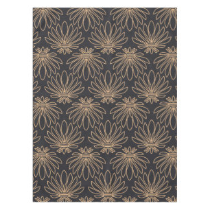 Nappe Motif Art Déco avec motifs floraux dorés