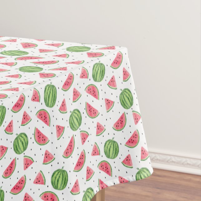 Nappe Motif au néon de pastèques d'aquarelle (In Situ)