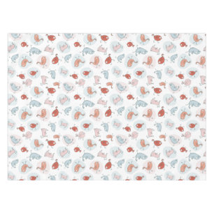 Nappe motif avec des oiseaux de bande dessinée