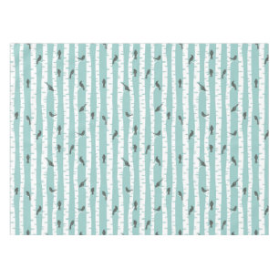 Nappe Motif avec des oiseaux et des arbres