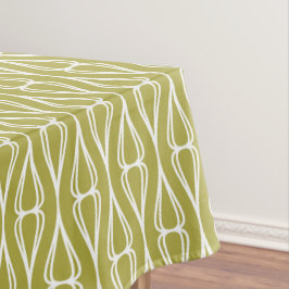 Nappe Motif blanc d'olive moderne