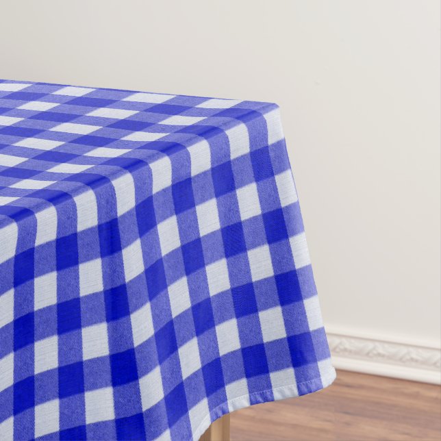 Nappe Motif blanc et bleu En vichy | À damiers coton (In Situ)