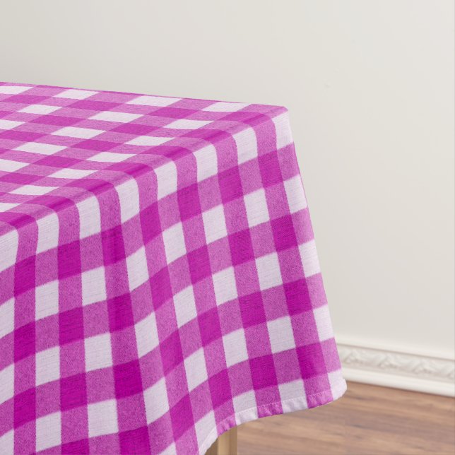 Nappe Motif blanc et rose En vichy | À damiers coton (In Situ)