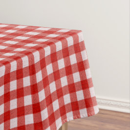 Nappe Motif blanc et rouge En vichy | À damiers coton