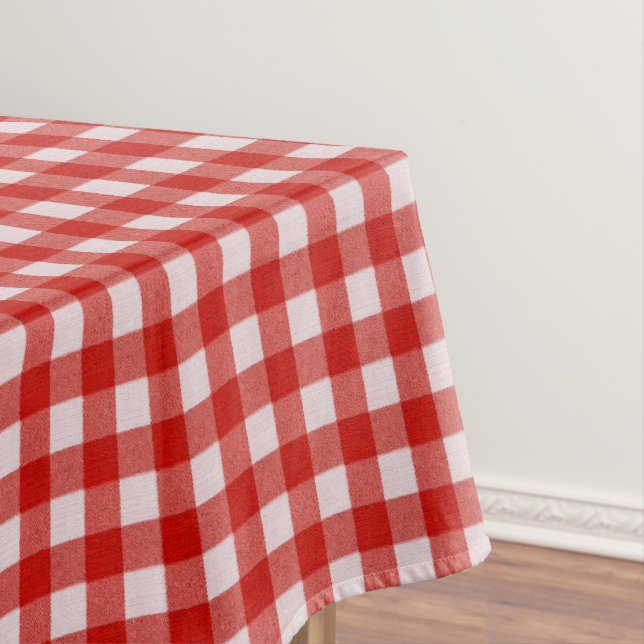 Nappe Motif blanc et rouge En vichy | À damiers coton (In Situ)
