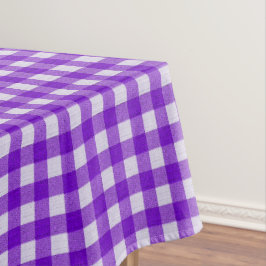 Nappe Motif blanc et violet En vichy | À damiers coton