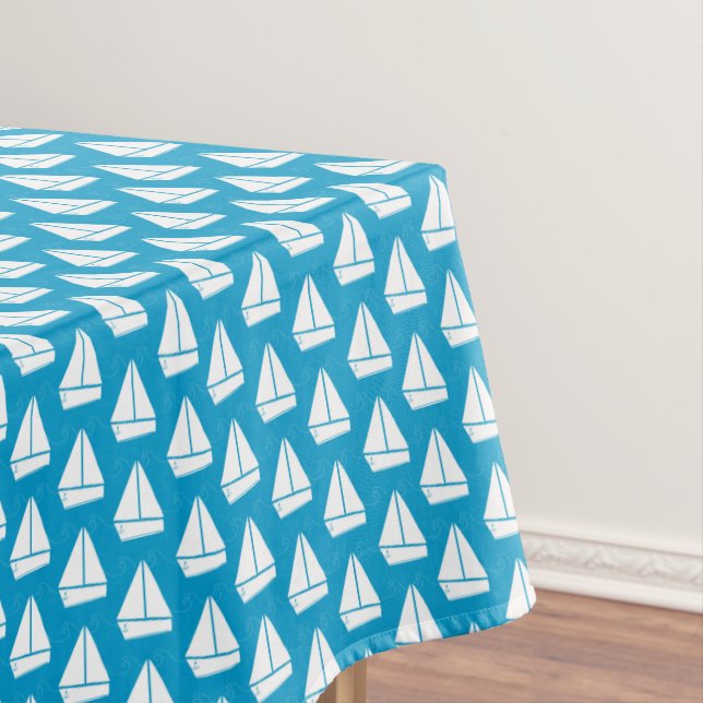 Nappe Motif bleu-clair de voilier (In Situ)
