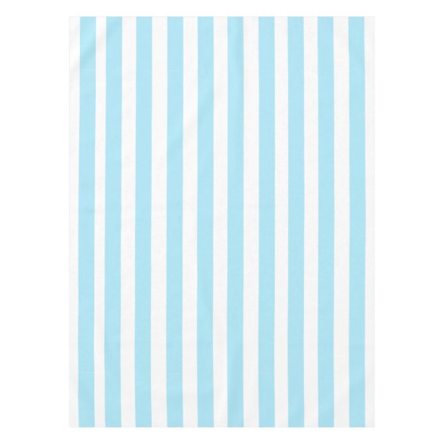 Nappe Motif bleu-clair et blanc de rayures (Devant)