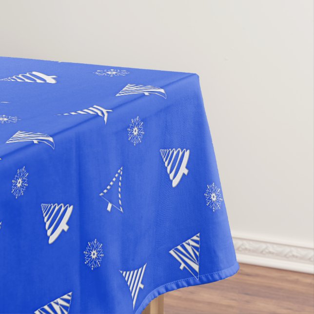 Nappe motif bleu de vacances de Noël (In Situ)