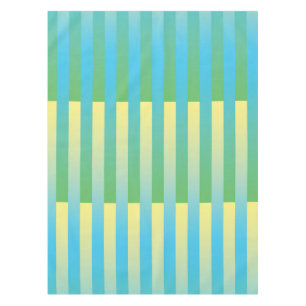 Nappe Motif bleu jaune vert rayé