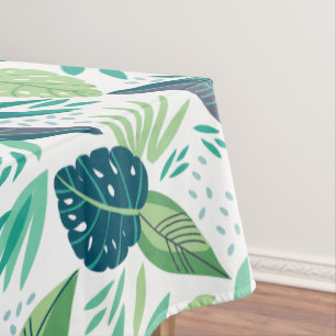Nappe Motif botanique des feuilles vertes tropicales