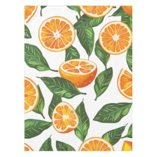 Nappe Motif botanique fruit orange citrus sans couture