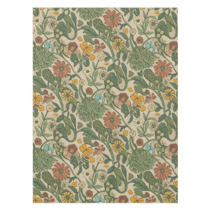Nappe Motif botanique vintage continu 