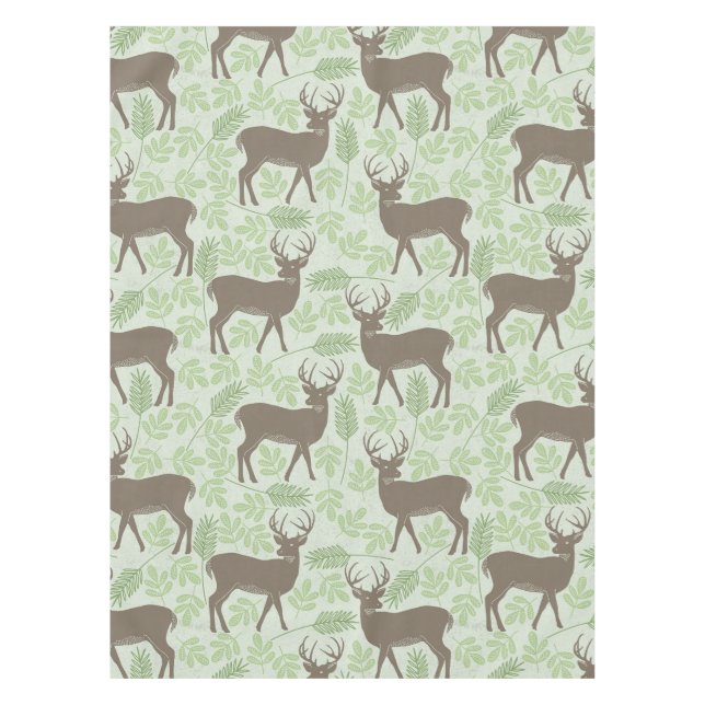 Nappe Motif Brown vert du bois de cerf (Devant)
