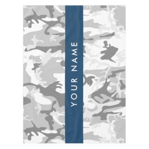 Nappe Motif camouflage neige hivernale grise Personnalis