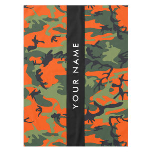 Nappe Motif Camouflage orange, Votre nom, Personnaliser