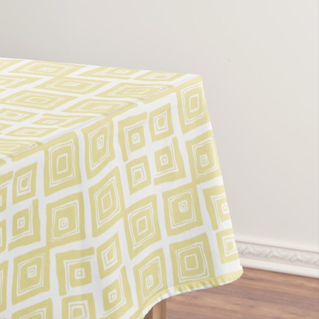 Nappe Motif Carré Abstrait jaune (In Situ)